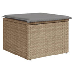 HKH Banco de Jardín con Cojín 55x55x37 Cm Ratán Pe - Beige