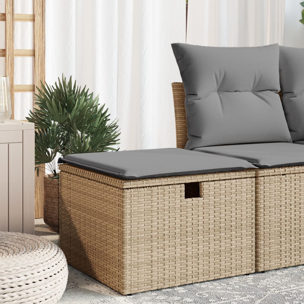 HKH Banco de Jardim com Almofada 55x55x37 Cm Vime Pe - Bege