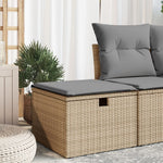 HKH Banco de Jardín con Cojín 55x55x37 Cm Ratán Pe - Beige