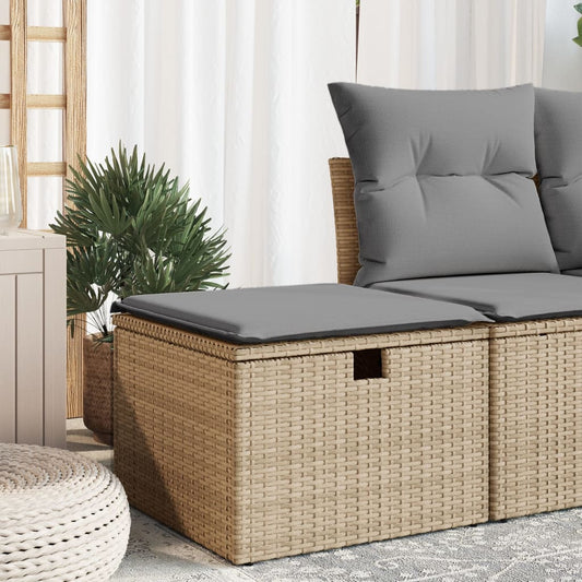 HKH Banco de Jardim com Almofada 55x55x37 Cm Vime Pe - Bege