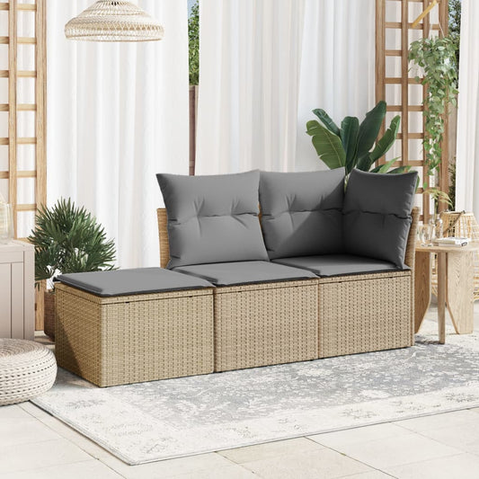 HKH Banco de Jardim com Almofada 55x55x37 Cm Vime Pe - Bege