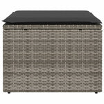 HKH Banco de Jardim com Almofadão 55x55x37 Cm Vime Pe - Cinzento