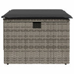 HKH Banco de Jardim com Almofadão 55x55x37 Cm Vime Pe - Cinzento