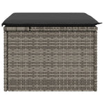 HKH Banco de Jardim com Almofadão 55x55x37 Cm Vime Pe - Cinzento