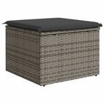 HKH Banco de Jardim com Almofadão 55x55x37 Cm Vime Pe - Cinzento