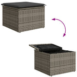HKH Banco de Jardim com Almofadão 55x55x37 Cm Vime Pe - Cinzento