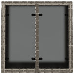HKH Mesa de Jardim com Tampo de Vidro 55x55x37 Cm Vime Pe - Cinzento