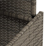 HKH Mesa de Jardim com Tampo de Vidro 100x55x73 Cm Vime Pe Cinza - Cinzento