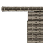 HKH Mesa de Jardim com Tampo de Vidro 100x55x73 Cm Vime Pe Cinza - Cinzento