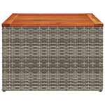 HKH Mesa de Jardim 55x55x37 Cm Vime Pe e Madeira de Acácia - Cinzento