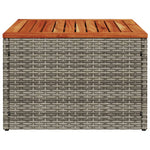 HKH Mesa de Jardim 55x55x37 Cm Vime Pe e Madeira de Acácia - Cinzento