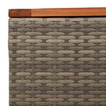 HKH Mesa de Jardim 55x55x37 Cm Vime Pe e Madeira de Acácia - Cinzento