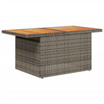 HKH Mesa de Jardim 100x55x73 Cm Vime Pe/madeira de Acácia - Cinzento