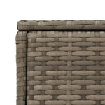 HKH Mesa de Apoio Jardim C/ Tampo Vidro 58x27,5x55 Cm Vime Pe Cinza - Cinzento