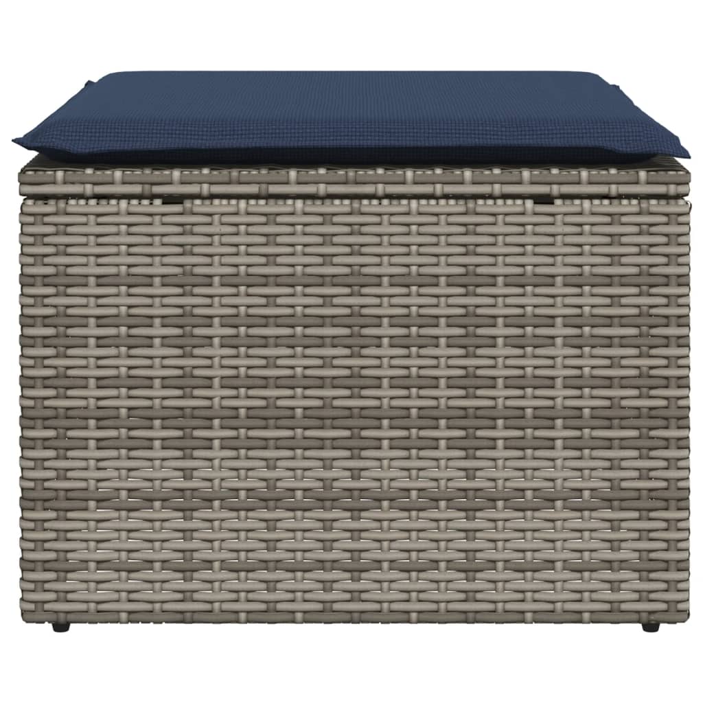 HKH Banco de Jardim com Almofadão 55x55x37 Cm Vime Pe - Cinzento