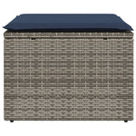 HKH Banco de Jardim com Almofadão 55x55x37 Cm Vime Pe - Cinzento