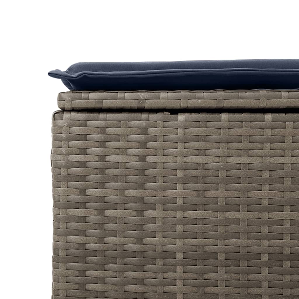 HKH Banco de Jardim com Almofadão 55x55x37 Cm Vime Pe - Cinzento