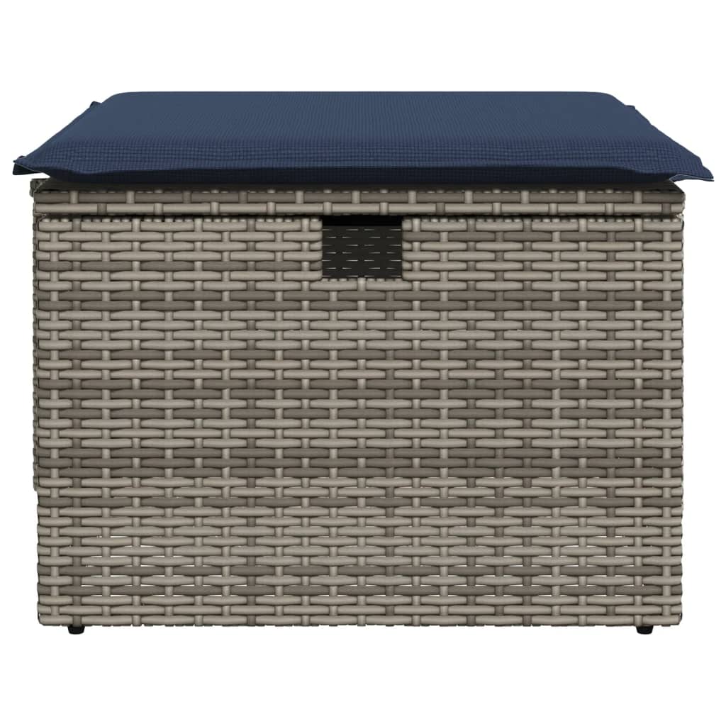 HKH Banco de Jardim com Almofadão 55x55x37 Cm Vime Pe - Cinzento