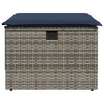 HKH Banco de Jardim com Almofadão 55x55x37 Cm Vime Pe - Cinzento