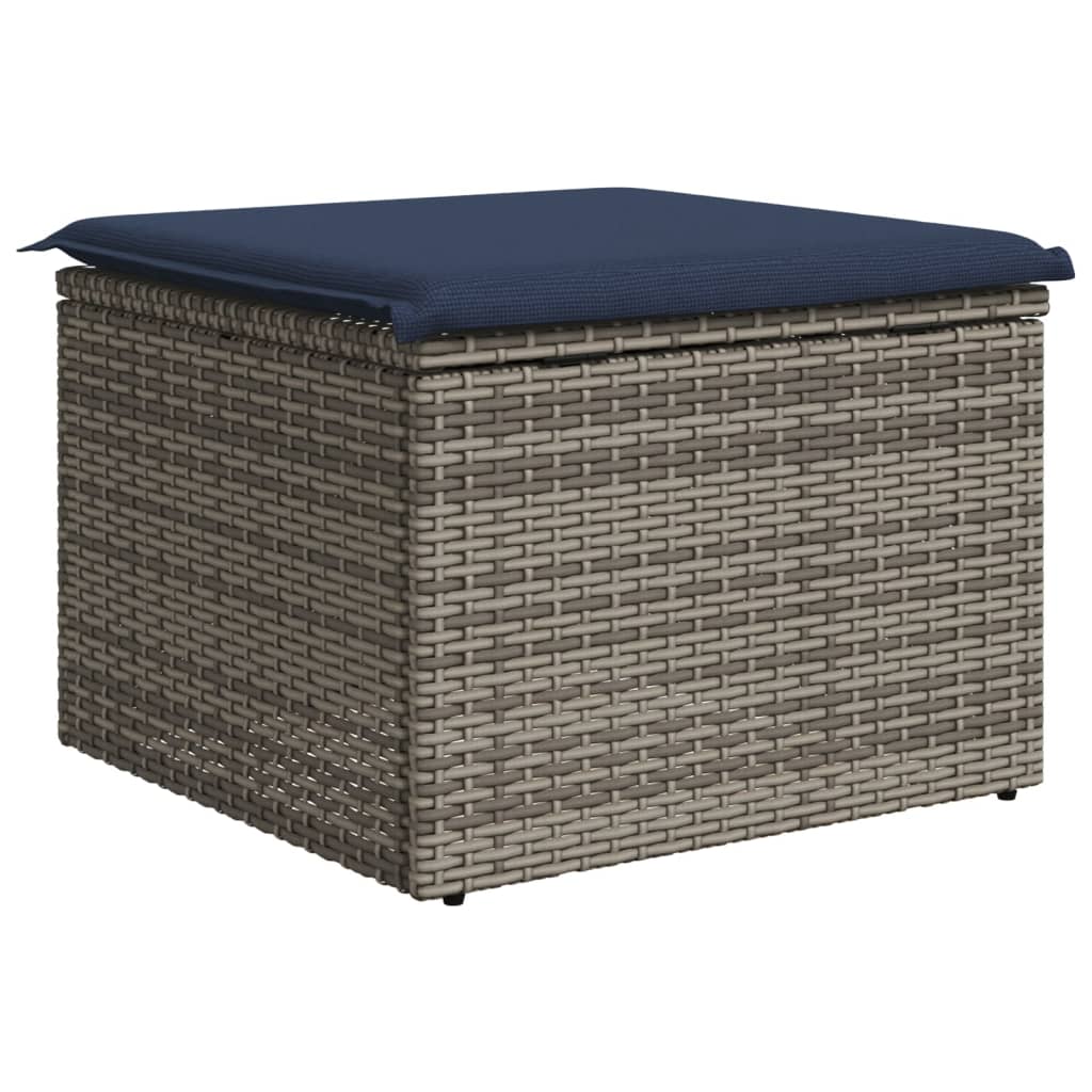 HKH Banco de Jardim com Almofadão 55x55x37 Cm Vime Pe - Cinzento