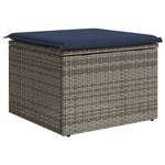 HKH Banco de Jardim com Almofadão 55x55x37 Cm Vime Pe - Cinzento