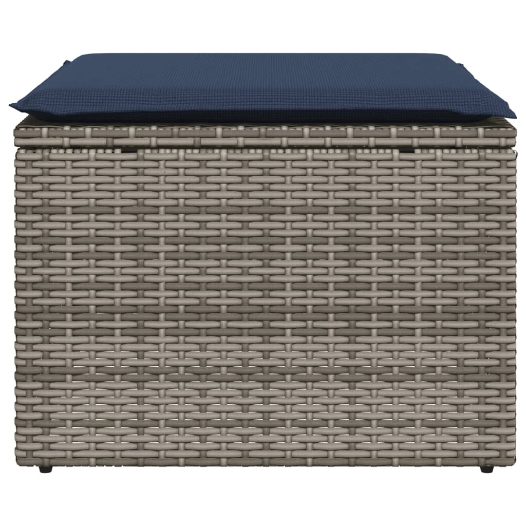 HKH Banco de Jardim com Almofadão 55x55x37 Cm Vime Pe - Cinzento