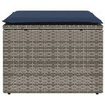 HKH Banco de Jardim com Almofadão 55x55x37 Cm Vime Pe - Cinzento
