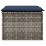 HKH Banco de Jardim com Almofadão 55x55x37 Cm Vime Pe - Cinzento