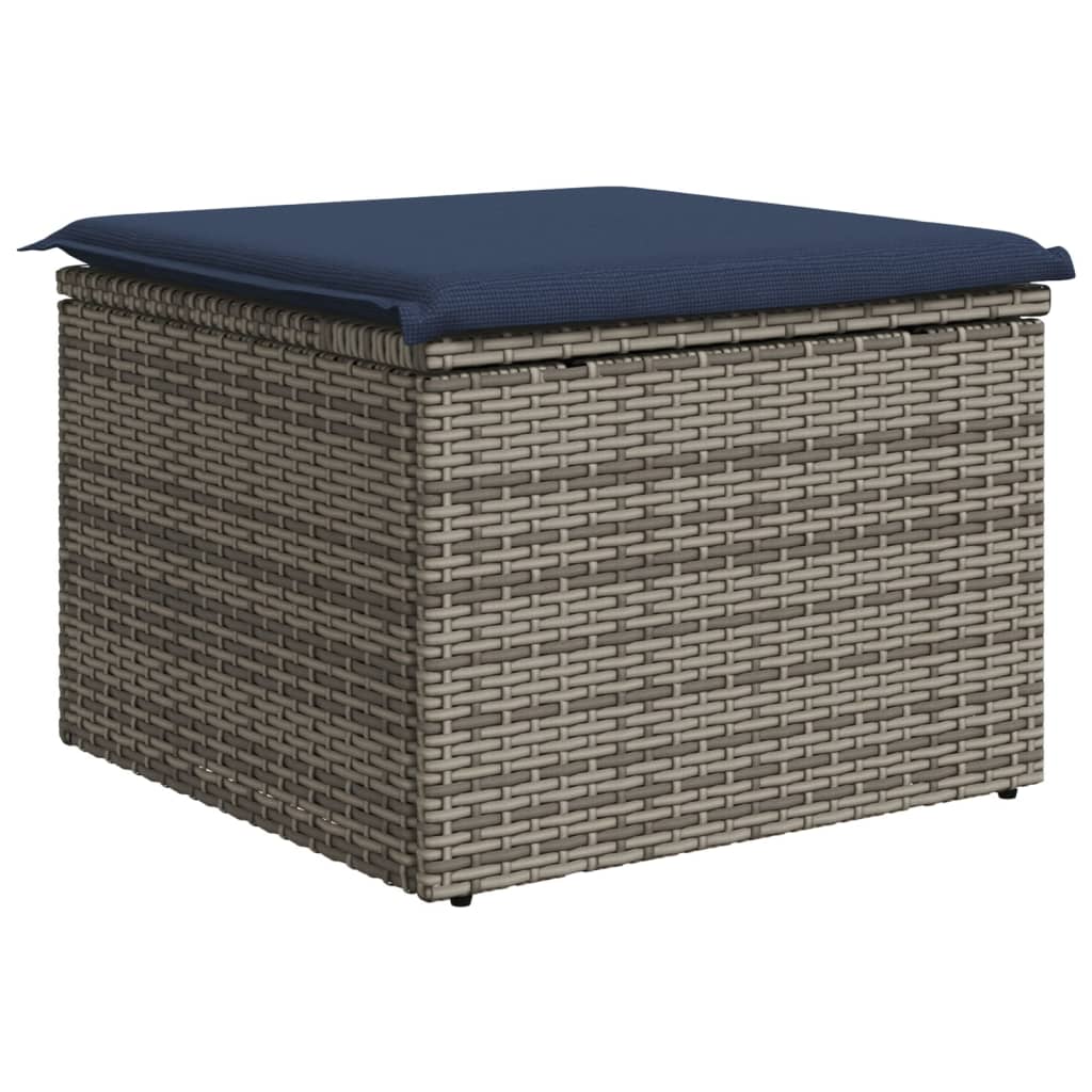 HKH Banco de Jardim com Almofadão 55x55x37 Cm Vime Pe - Cinzento