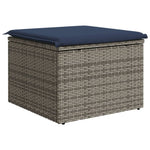 HKH Banco de Jardim com Almofadão 55x55x37 Cm Vime Pe - Cinzento
