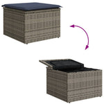 HKH Banco de Jardim com Almofadão 55x55x37 Cm Vime Pe - Cinzento
