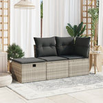 HKH Banco de Jardim com Almofada 55x55x37 Cm Vime Pe Claro - Cinzento