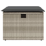 HKH Banco de Jardim com Almofada 55x55x37 Cm Vime Pe Claro - Cinzento
