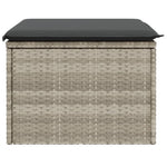 HKH Banco de Jardim com Almofada 55x55x37 Cm Vime Pe Claro - Cinzento