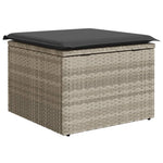HKH Banco de Jardim com Almofada 55x55x37 Cm Vime Pe Claro - Cinzento
