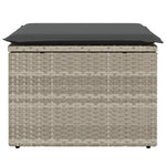 HKH Banco de Jardim com Almofada 55x55x37 Cm Vime Pe Claro - Cinzento