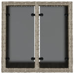 HKH Mesa de Jardim C/ Tampo de Vidro 55x55x37cm Vime Pe Cinza-claro - Cinzento