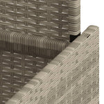 HKH Mesa Jardim C/ Tampo de Vidro 100x55x73 Cm Vime Pe Cinza-claro - Cinzento