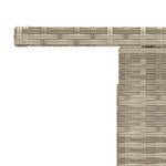 HKH Mesa Jardim C/ Tampo de Vidro 100x55x73 Cm Vime Pe Cinza-claro - Cinzento
