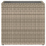 HKH Mesa de Apoio Jardim C/ Tampo Vidro 58x27,5x55 Cm Vime Pe - Cinzento