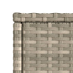 HKH Mesa de Apoio Jardim C/ Tampo Vidro 58x27,5x55 Cm Vime Pe - Cinzento