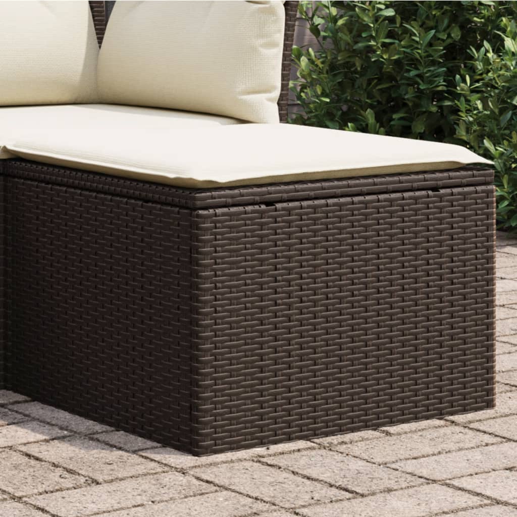 HKH Banco de Jardim com Almofadão 55x55x37 Cm Vime Pe Castanho - Marrom