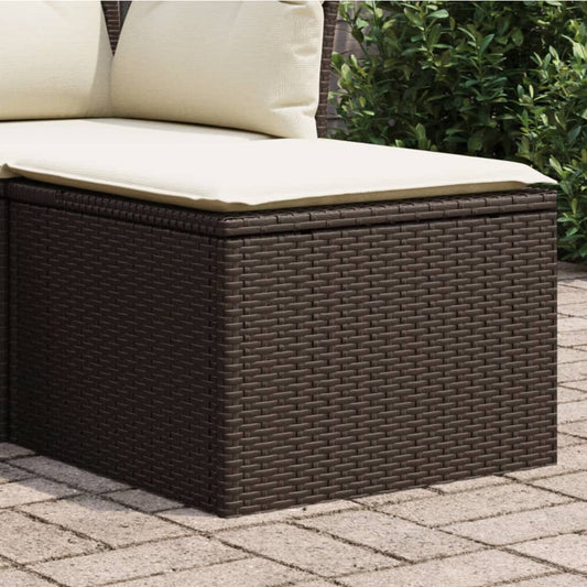 HKH Banco de Jardim com Almofadão 55x55x37 Cm Vime Pe Castanho - Marrom
