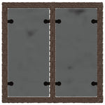 HKH Mesa de Jardim com Tampo de Vidro 55x55x37 Cm Vime Pe Castanho - Marrom