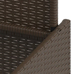 HKH Mesa de Jardim com Tampo de Vidro 100x55x73 Cm Vime Pe Castanho - Marrom