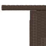 HKH Mesa de Jardim com Tampo de Vidro 100x55x73 Cm Vime Pe Castanho - Marrom