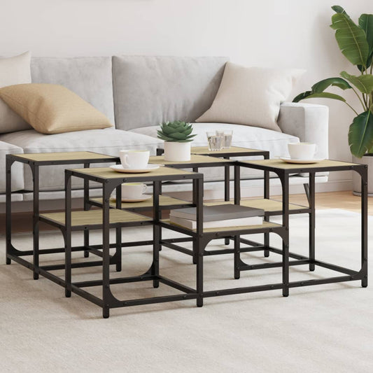 Mesa de centro HKH en aglomerado de madera de roble Sonoma