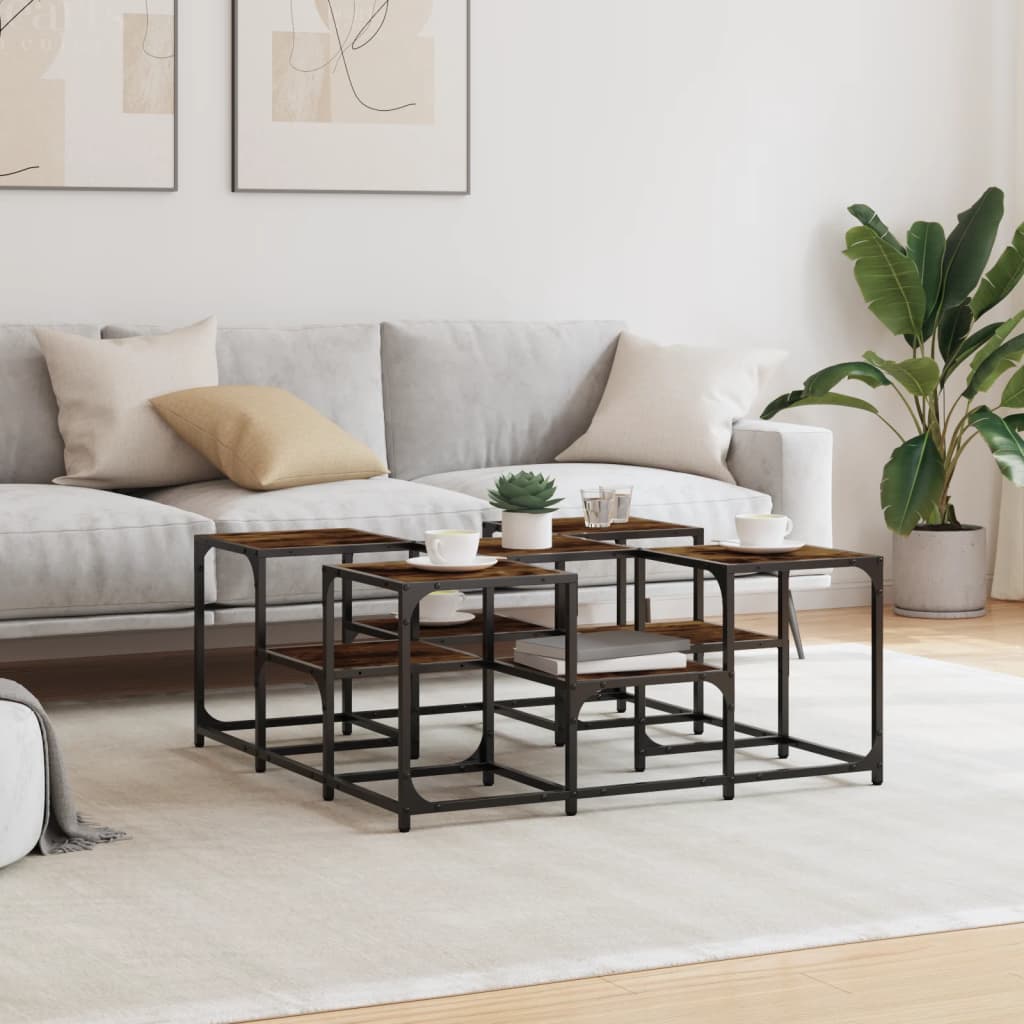 Mesa de centro HKH en derivados de madera Roble Ahumado