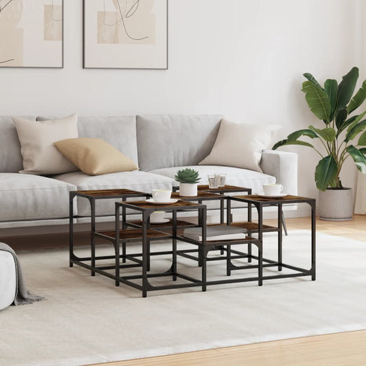 Mesa de centro HKH en derivados de madera Roble Ahumado