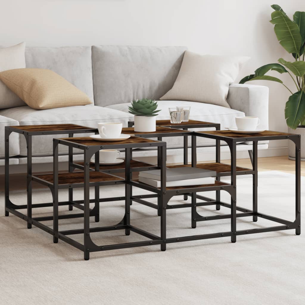 Mesa de centro HKH en derivados de madera Roble Ahumado